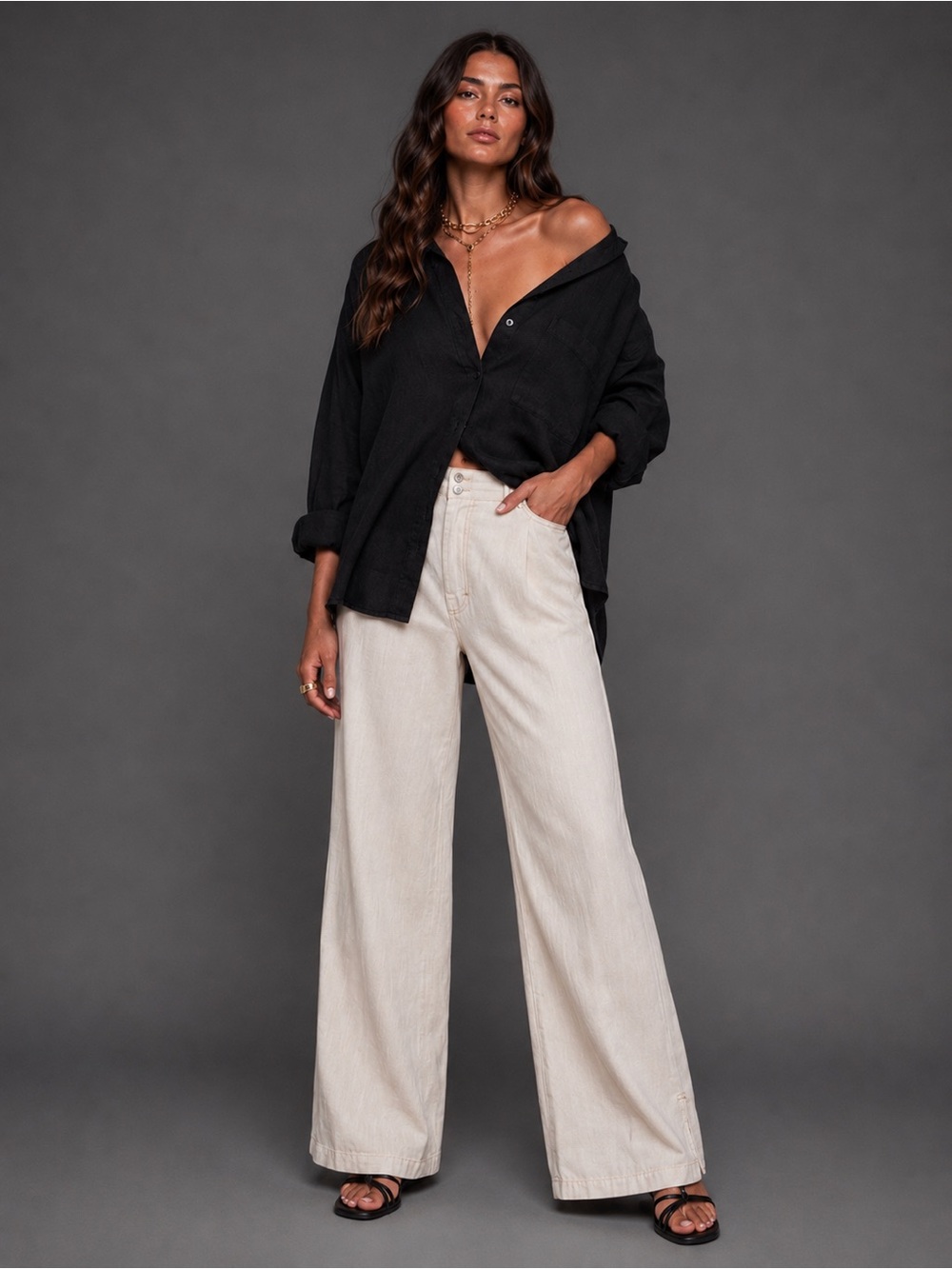 Function & Fringe Edit | Rowan Linen Wide Leg Pants Coastal